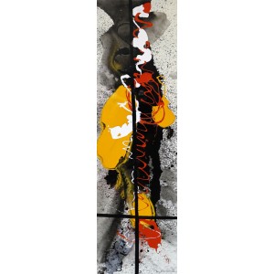 Ayesha Siddiqui, 20 x 72 inch, Oil on Canvas, Abstract Painting, AC-AYS-024